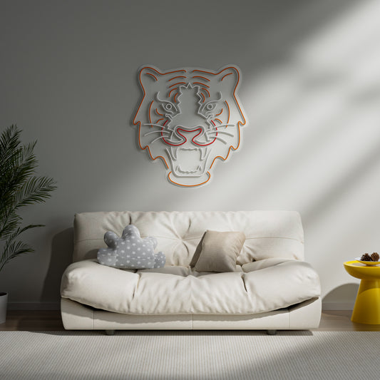 Tiger Neon Sign for Gaming Room Bar Shop Decor