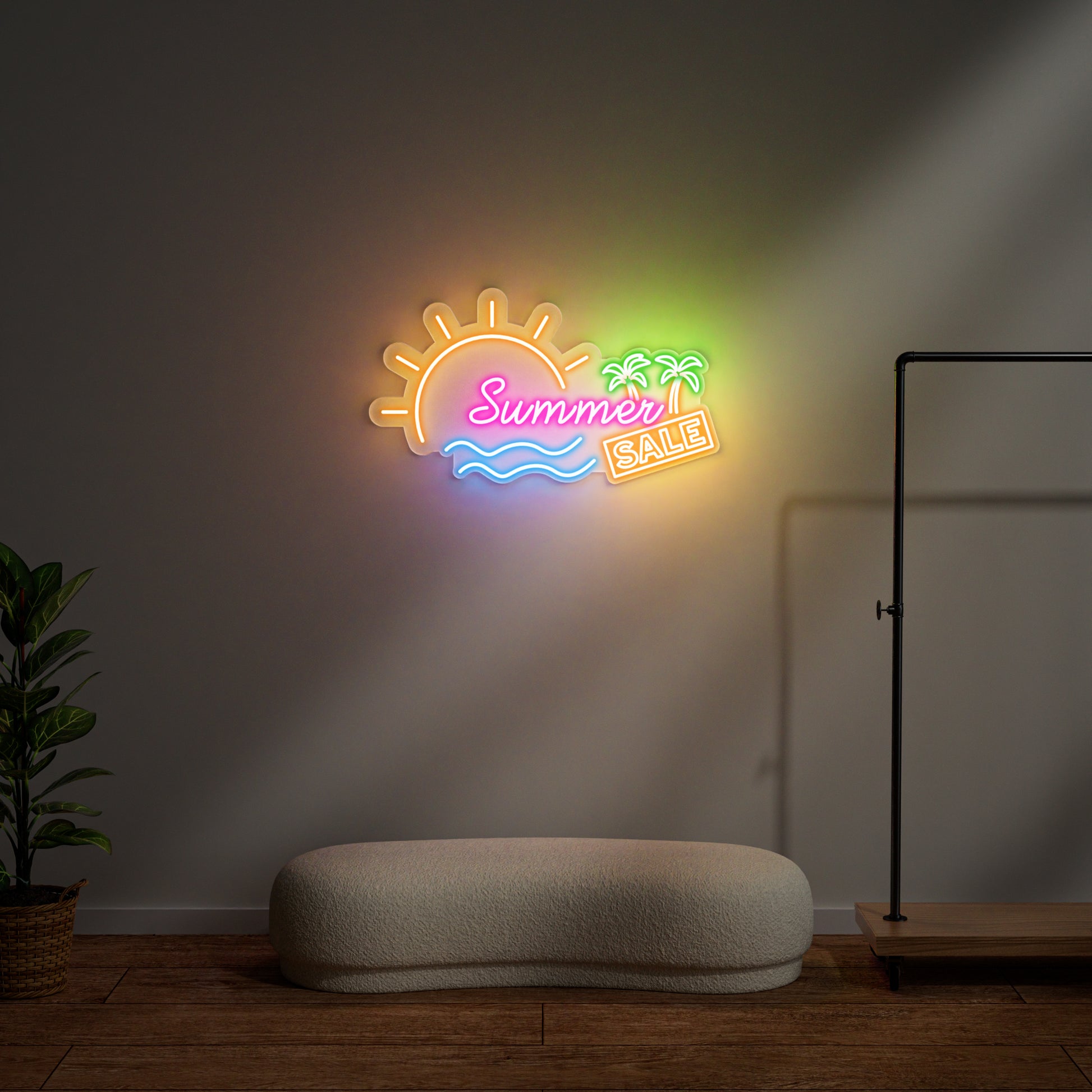 Summer Sale Neon Sign for Retail Store Shop Window Seasonal Promotion
