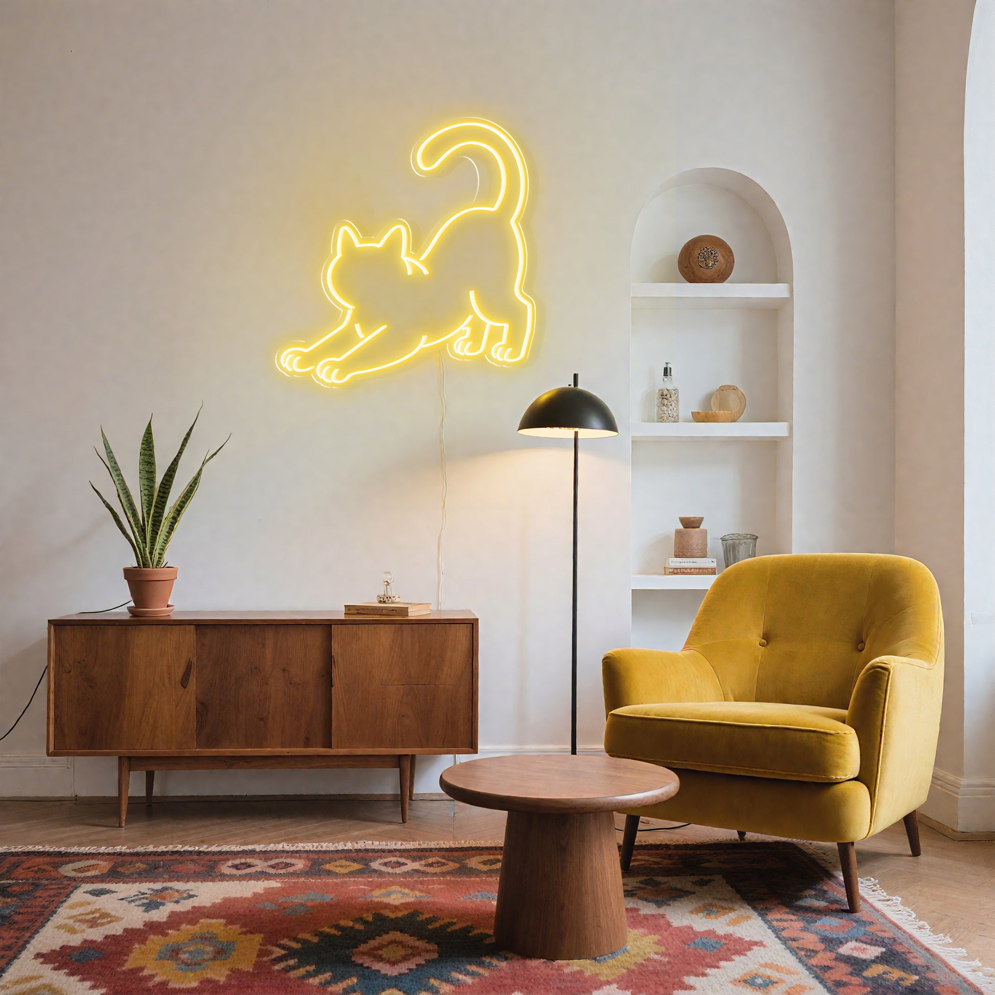 Cat Neon Sign for Pet Shop Home Decor Feline themed room