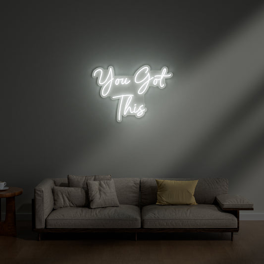 You Got This Neon Sign for Home Office Gym Student Motivational Decor