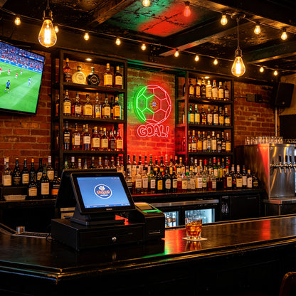 Fans Support Soccer Goal Neon Sign
