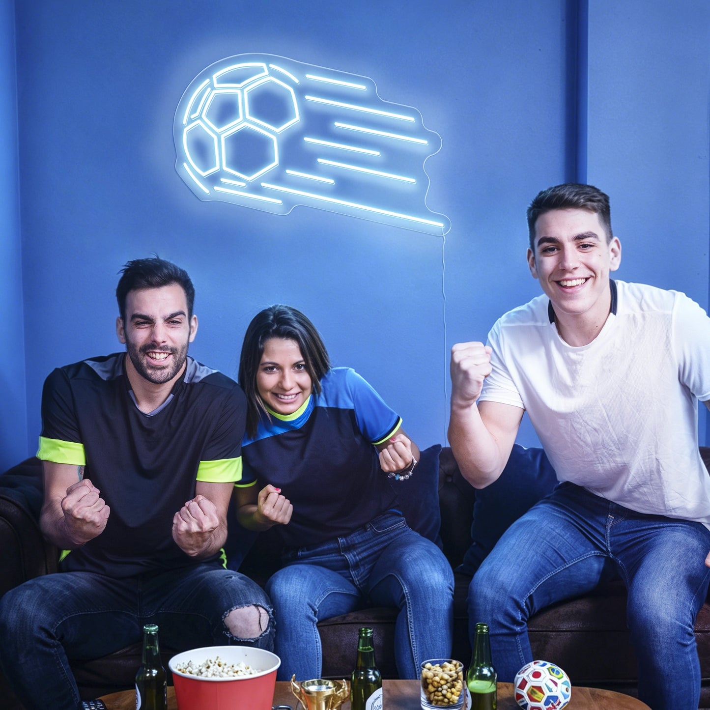Flaming Soccer Neon Sign