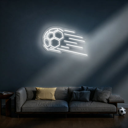 Flaming Soccer Neon Sign