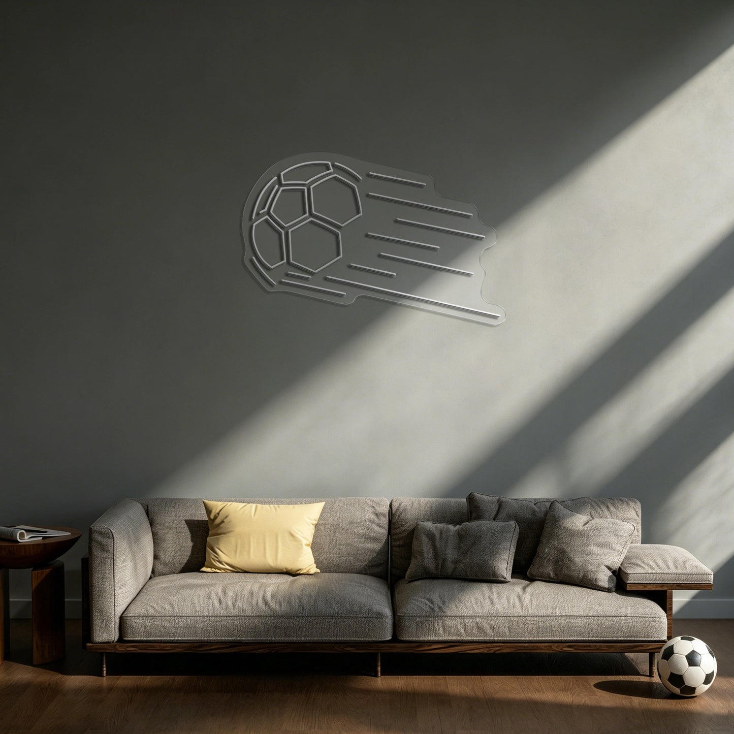 Flaming Soccer Neon Sign