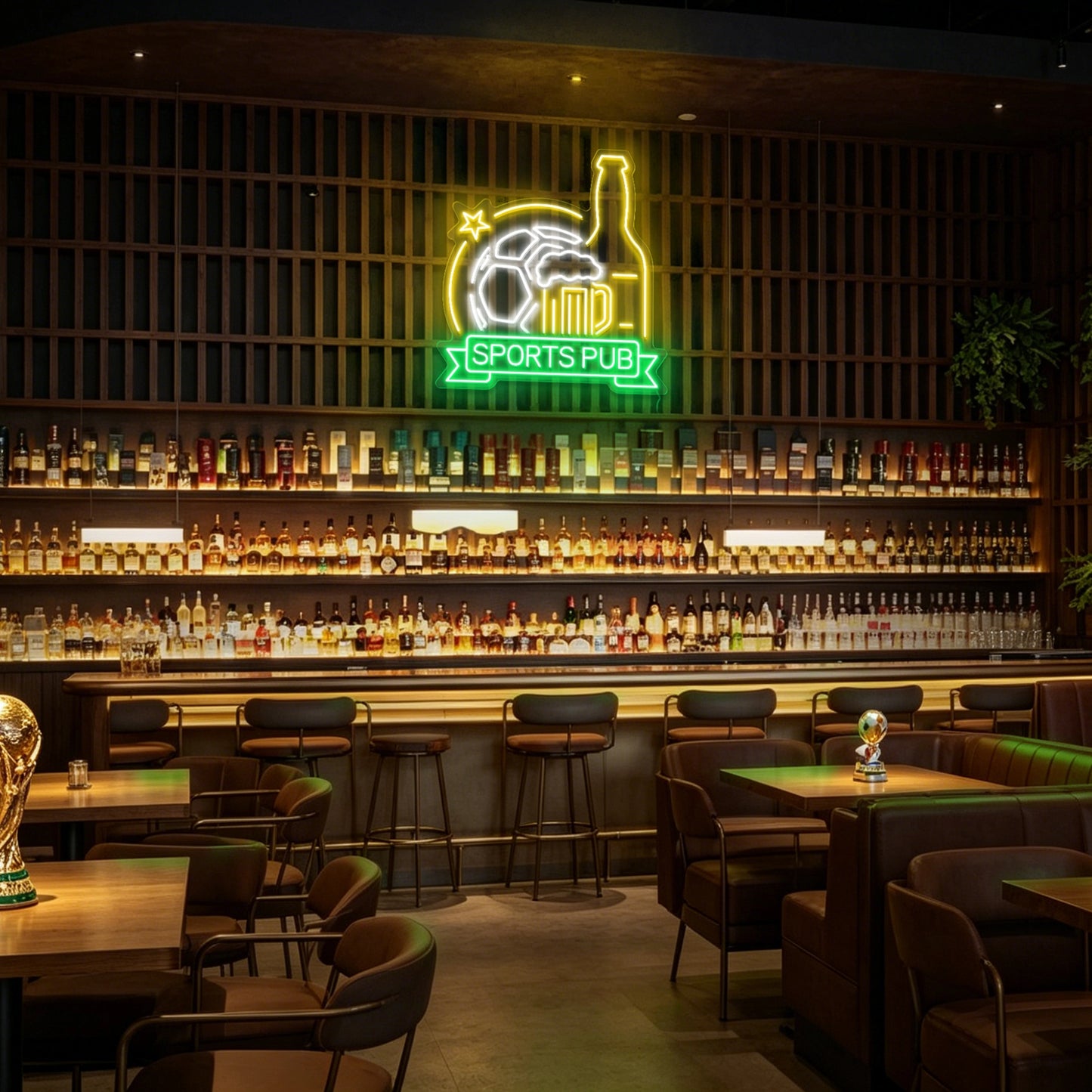 Football Beer Sports Pub Neon Sign