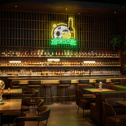 Football Beer Sports Pub Neon Sign