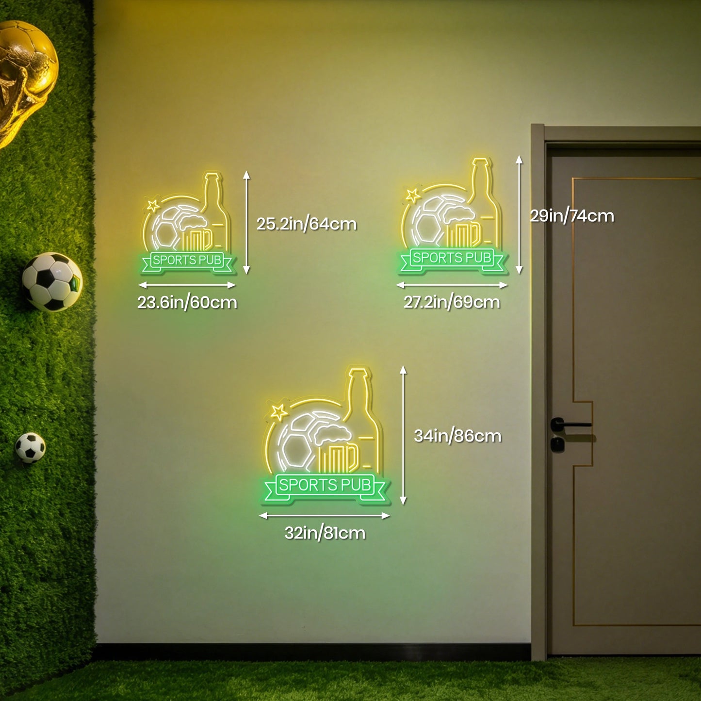 Football Beer Sports Pub Neon Sign