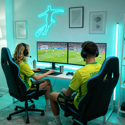Soccer Player Neon Sign