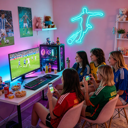 Soccer Player Neon Sign
