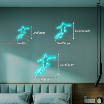 Soccer Player Neon Sign