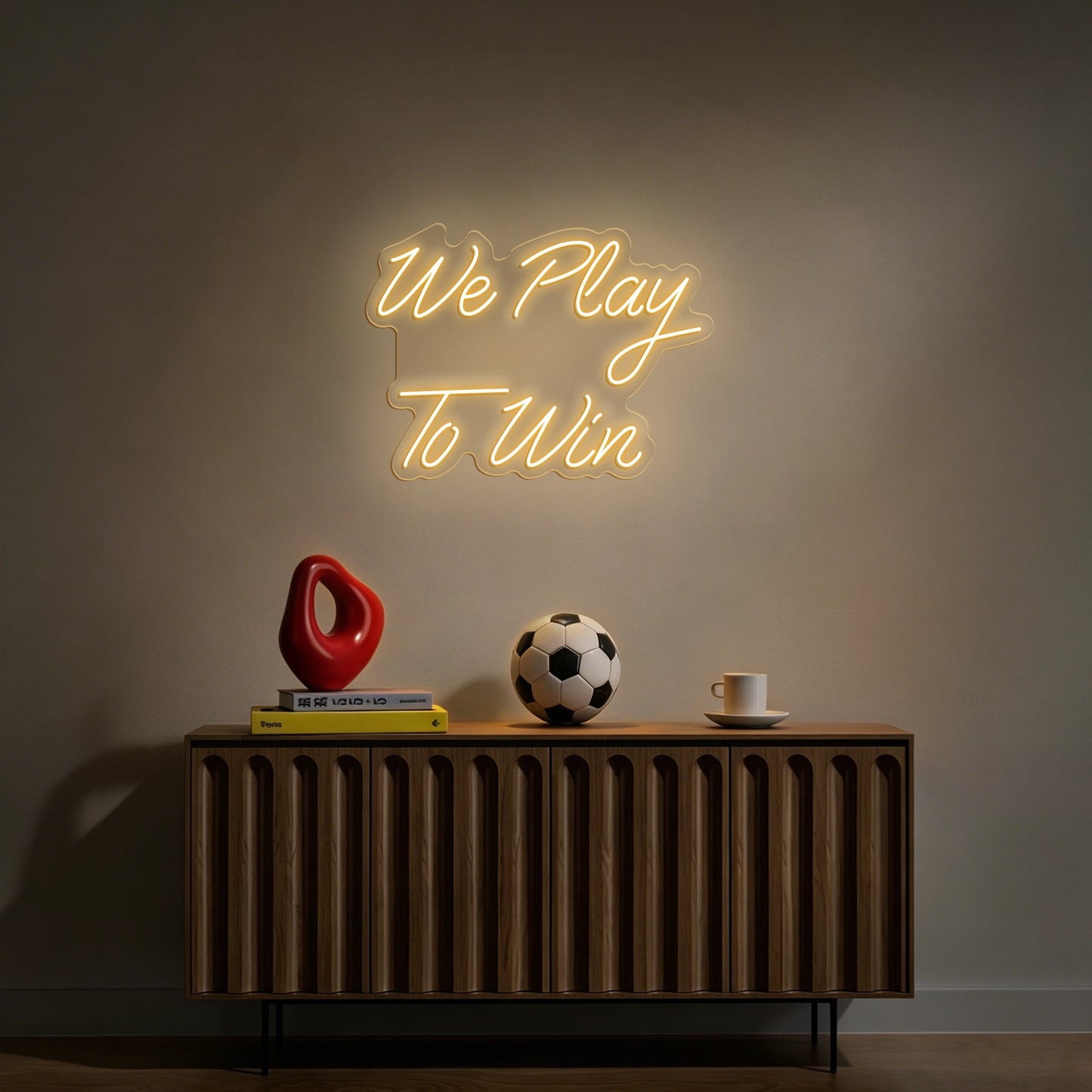 We Play To Win Neon Sign