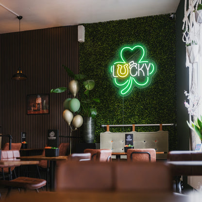 St Patrick’s Day Lucky Neon Sign LED Wall Art