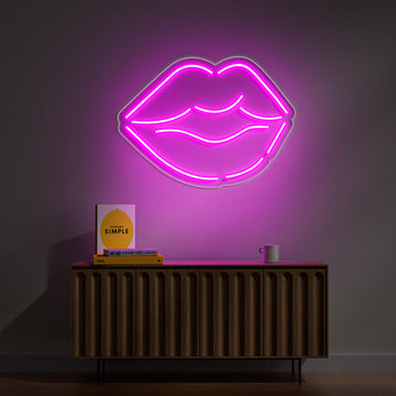 Lips Neon Sign for Beauty Hair Nail Salon Shop Decor