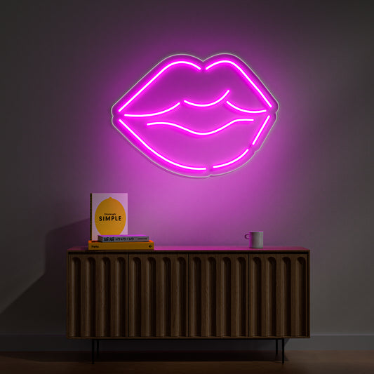 Lips Neon Sign for Beauty Hair Nail Salon Shop Decor