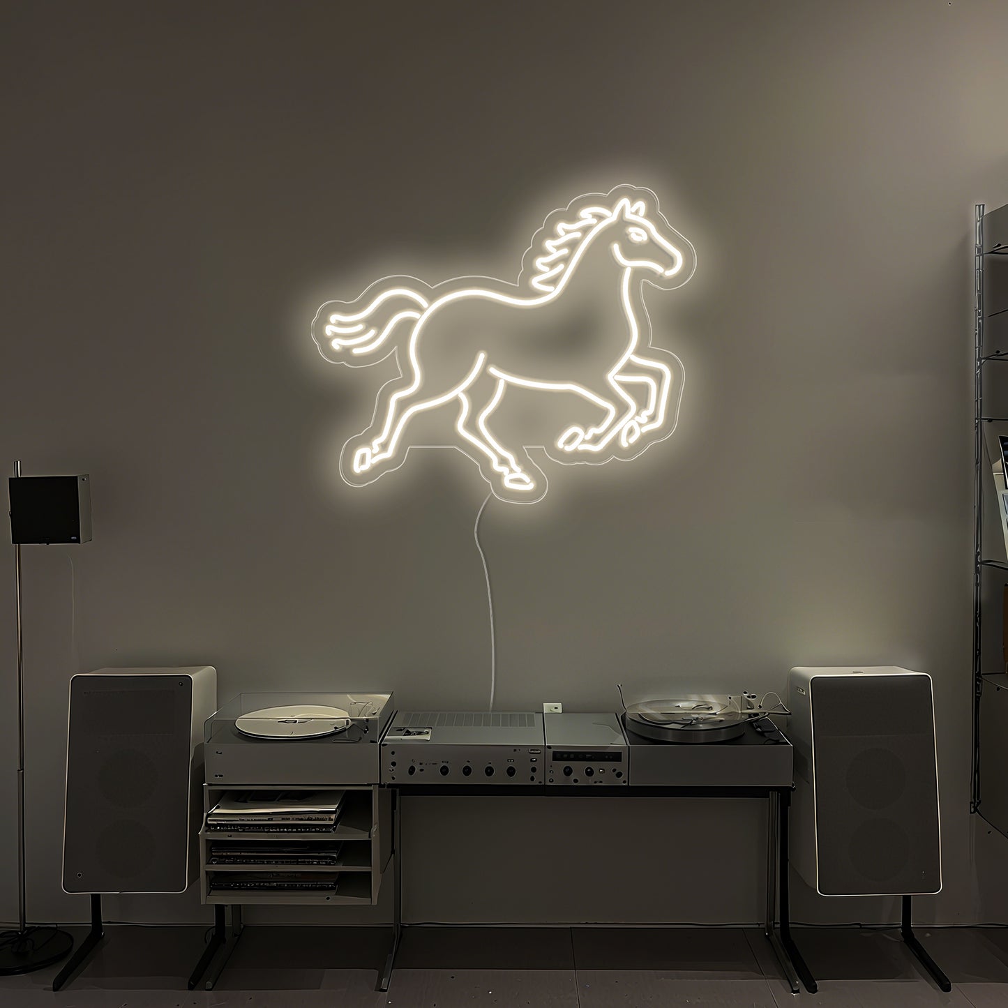 Horse Neon Sign for Equestrian Home Office Club Decor