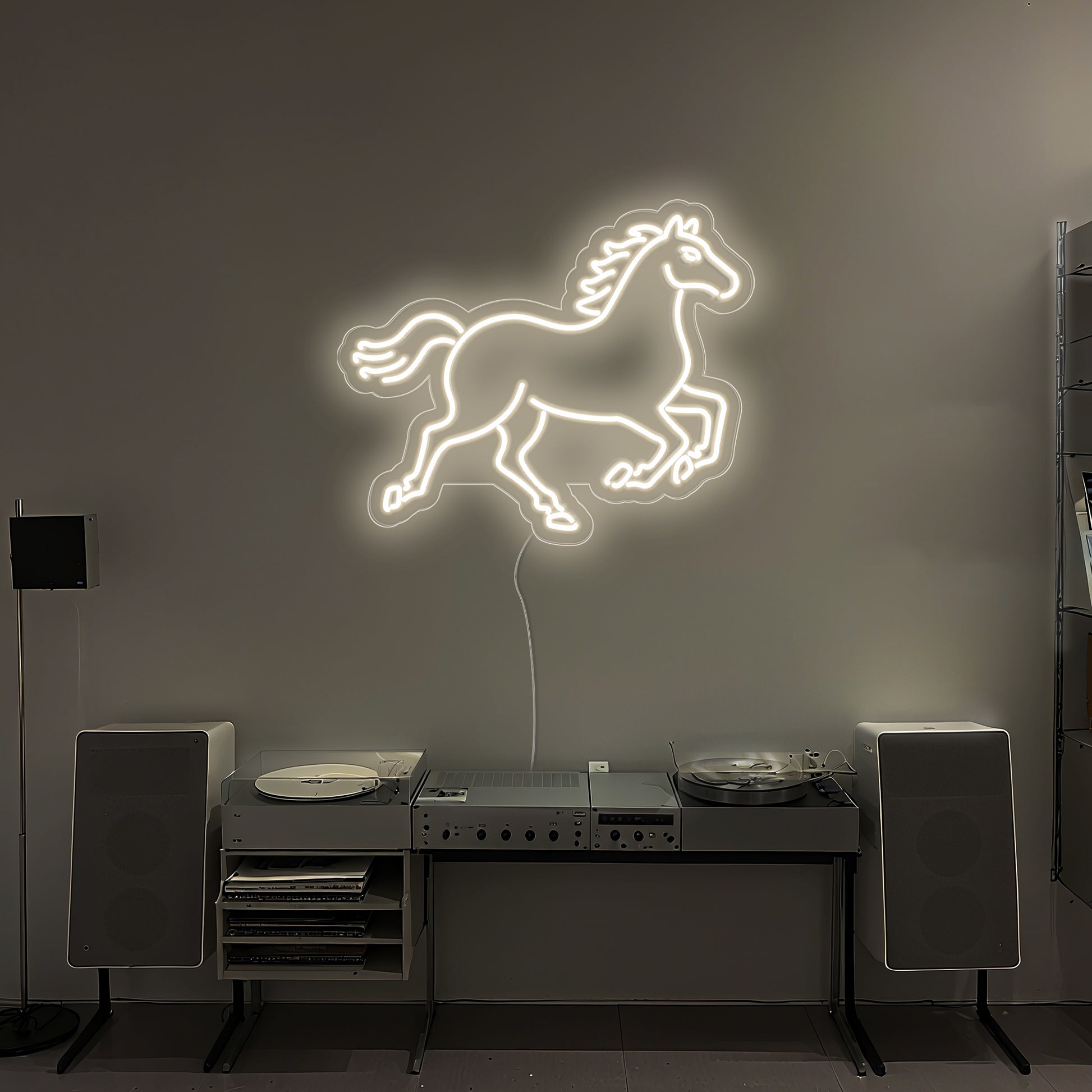 Horse Neon Sign for Equestrian Home Office Club Decor