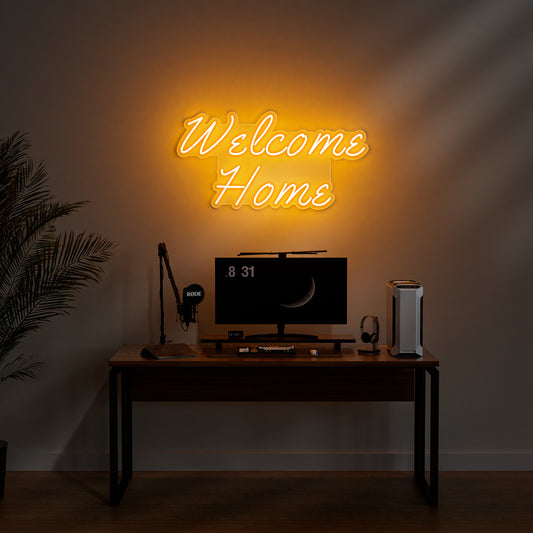 Welcome Home Neon Sign for Entryway Living Room Housewarming Decor Gift