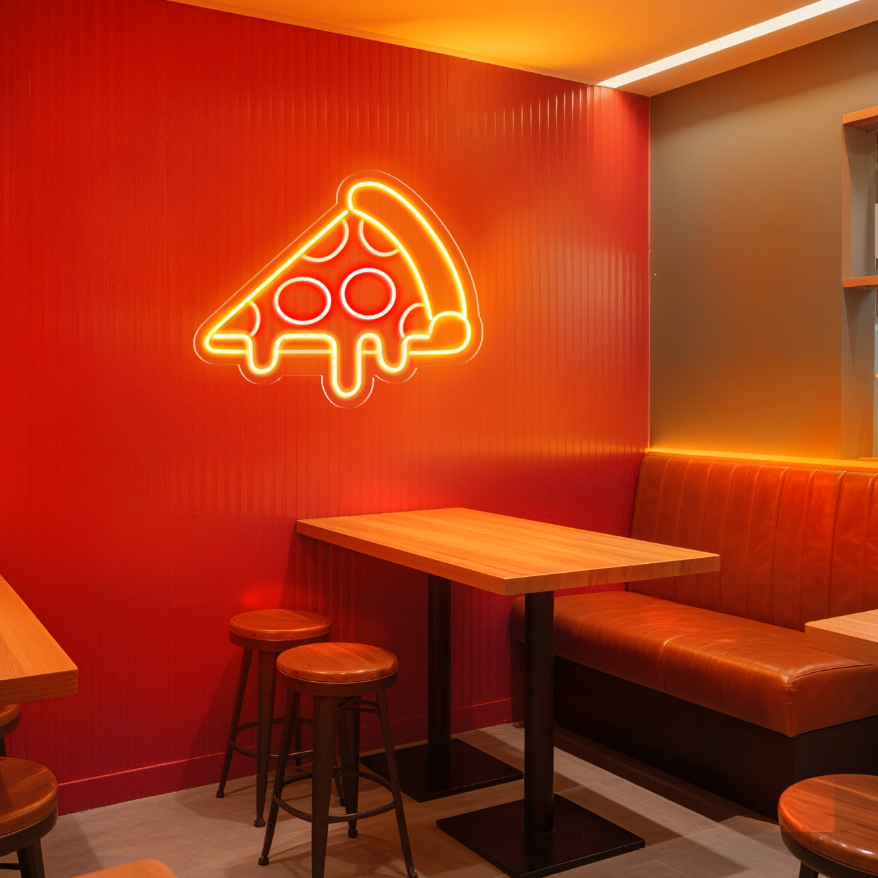 Pizza Neon Sign for Kitchen Dining Room Home Bar Foodie Decor