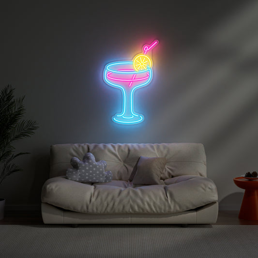 Cocktails Neon Sign for Bar Home Pub Party Decor