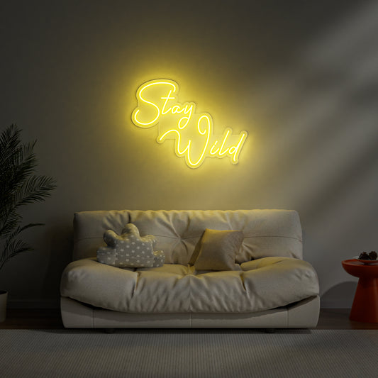 Stay Wild Neon Sign for Bedroom Game Room Adventure Free Spirit Decor