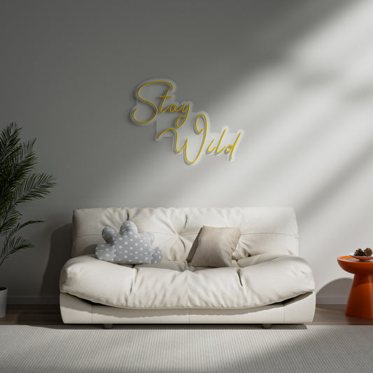 Stay Wild Neon Sign for Bedroom Game Room Adventure Free Spirit Decor
