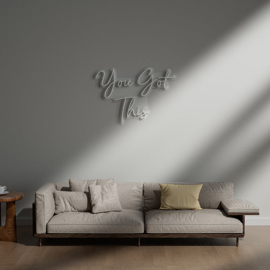 You Got This Neon Sign for Home Office Gym Student Motivational Decor