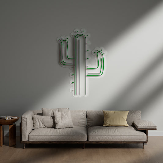 Cactus Neon Sign for Boho Living Room Bedroom Office Trendy Decor