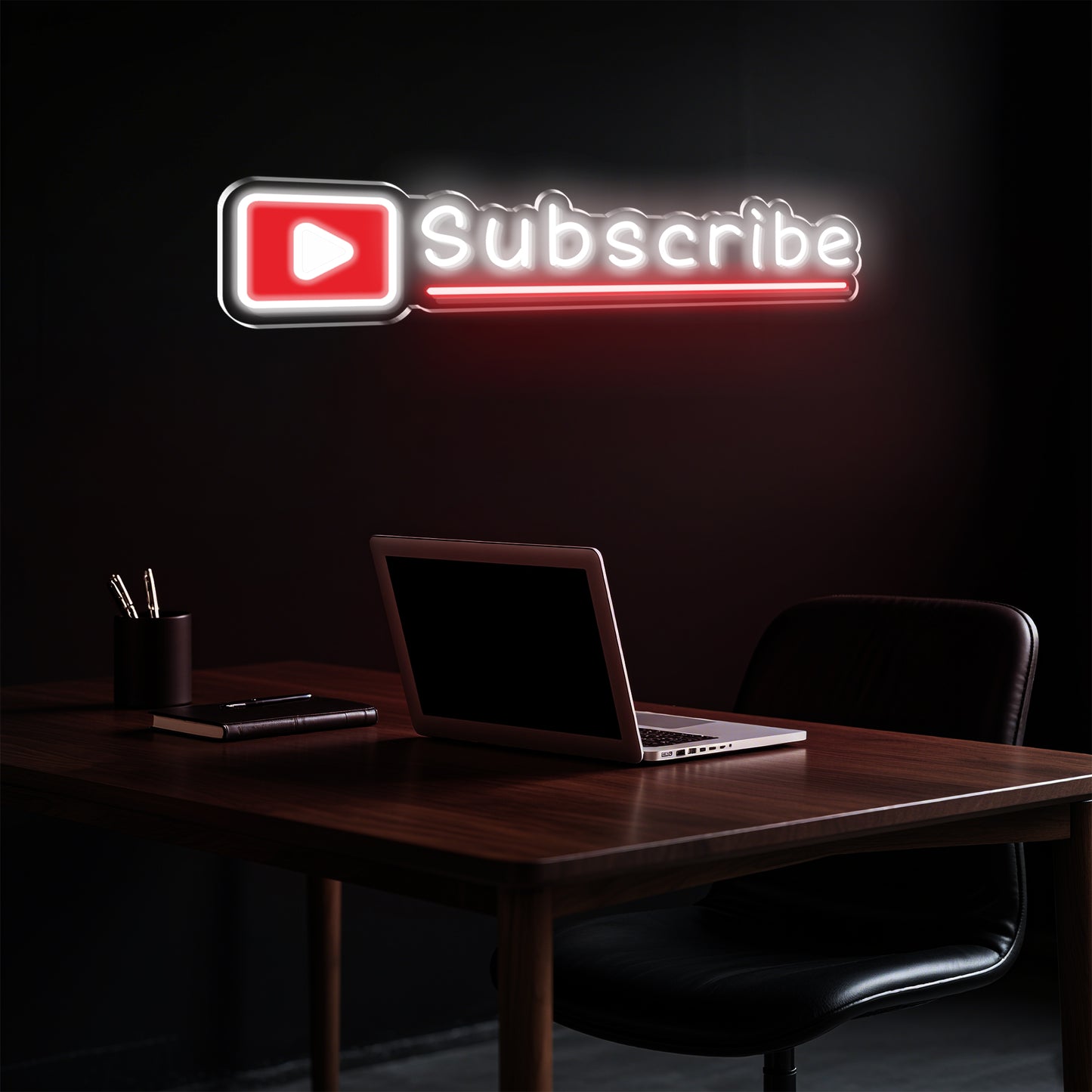 Subscribe Neon Sign for YouTube Twitch Streamer Podcast Content Creator