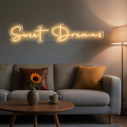 Sweet Dreams Neon Sign for Bedroom Calming Sleep Decor Nightlight