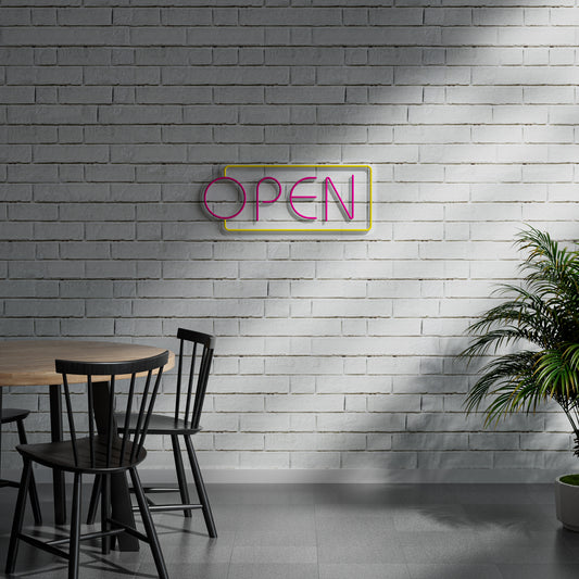 Open Neon Sign for Business Shop Cafe Restaurant Window Display