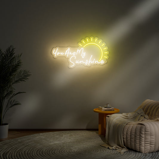 You Are My Sunshine Neon Sign for Nursery Bedroom Romantic Gift
