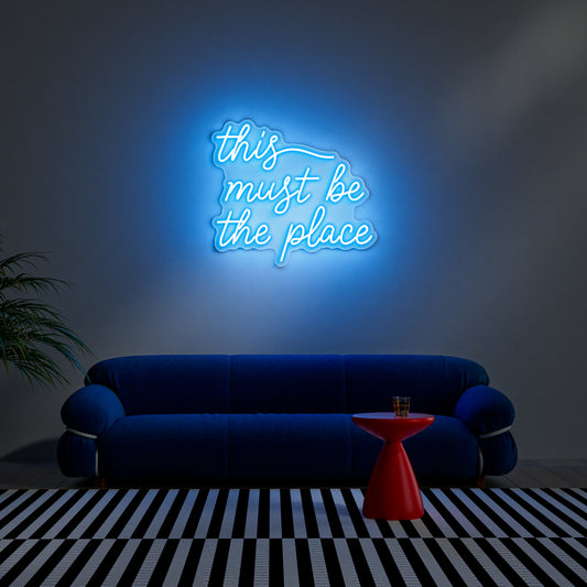 This Must Be The Place Neon Sign Cafe Bar Retro Decor