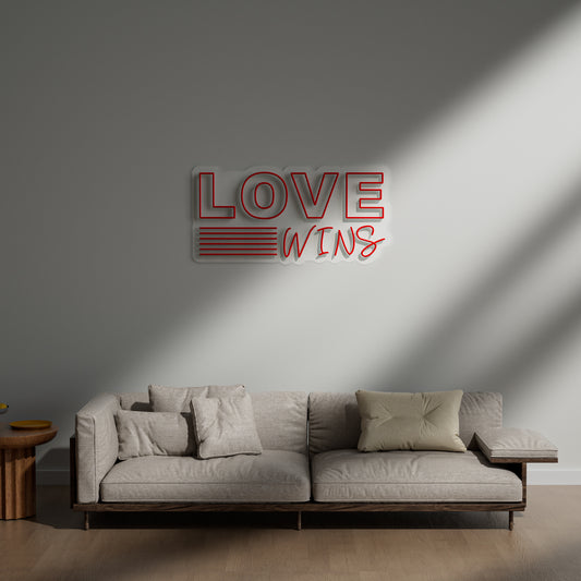 Love Wins Neon Sign for Home Living Room Bedroom Equality Decor