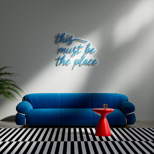 This Must Be The Place Neon Sign Cafe Bar Retro Decor