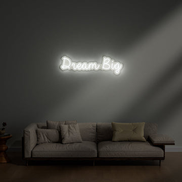Dream Big Neon Sign for Bedroom Home Office Creative Studio Motivational Decor