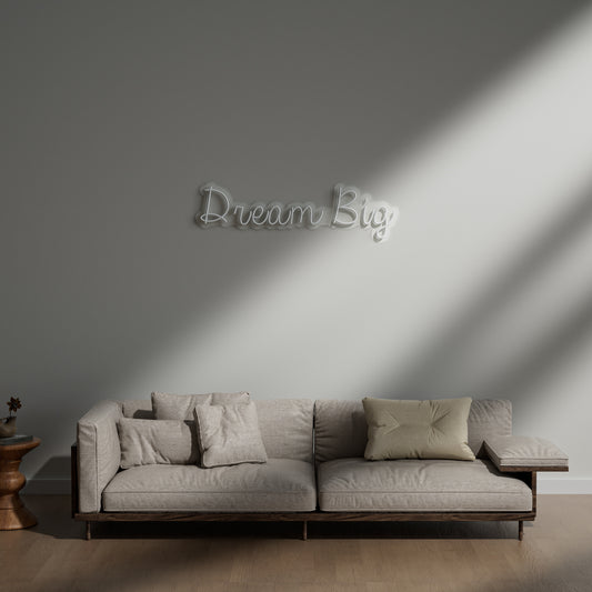 Dream Big Neon Sign for Bedroom Home Office Creative Studio Motivational Decor