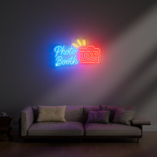 Photo Booth Neon Sign for Wedding Party Event Birthday Decor Prop