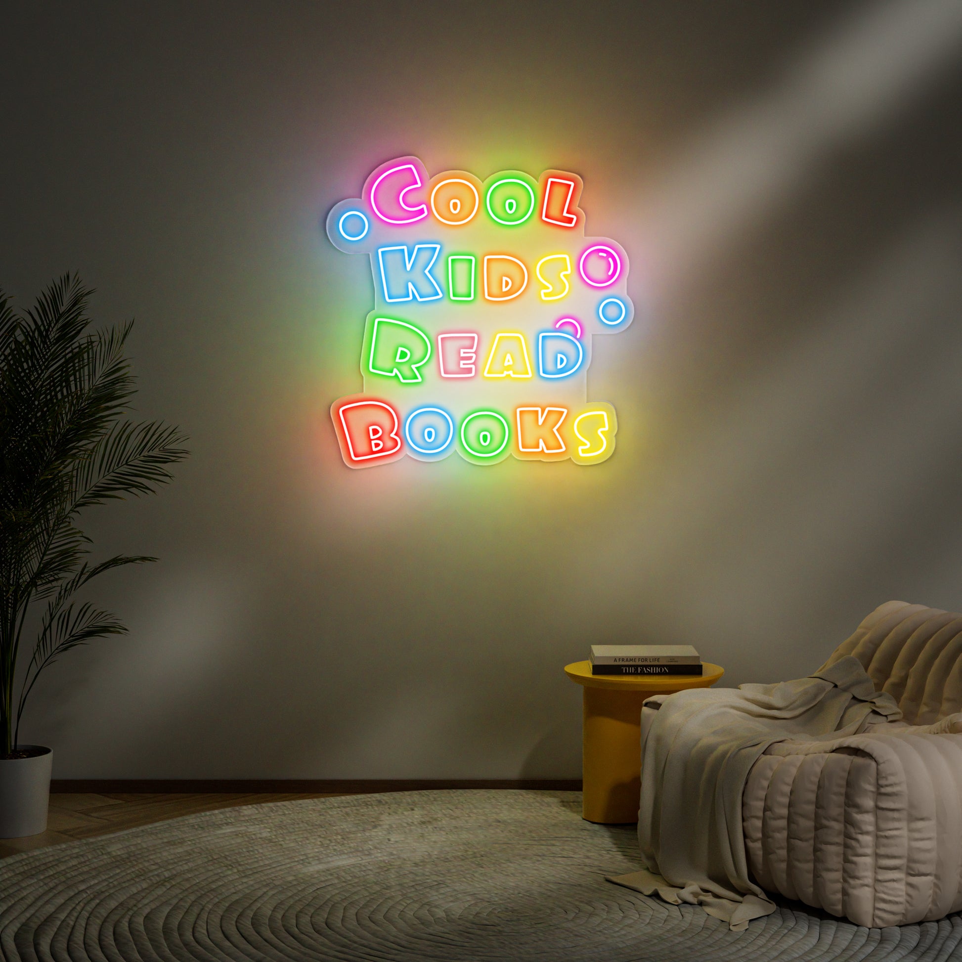 Cool Kids Read Books Neon Sign for Kids Room Library Educational Decor