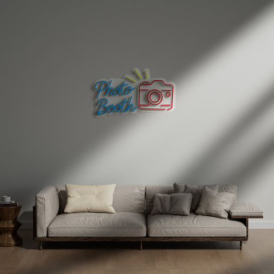 Photo Booth Neon Sign for Wedding Party Event Birthday Decor Prop