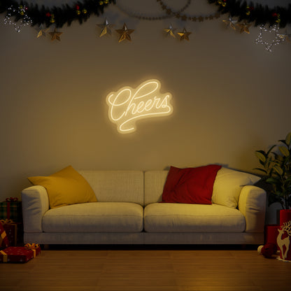 Cheers Neon Sign for Bar Restaurant Party Home Celebration
