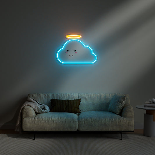 Cloud Neon Sign for Bedroom Nursery Decor Dreamy Wall Art