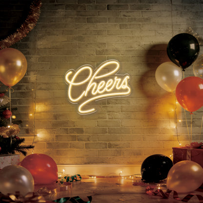 Cheers Neon Sign for Bar Restaurant Party Home Celebration