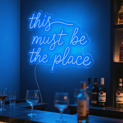 This Must Be The Place Neon Sign Cafe Bar Retro Decor