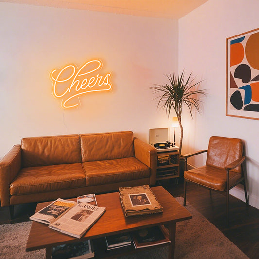 Cheers Neon Sign for Bar Restaurant Party Home Celebration