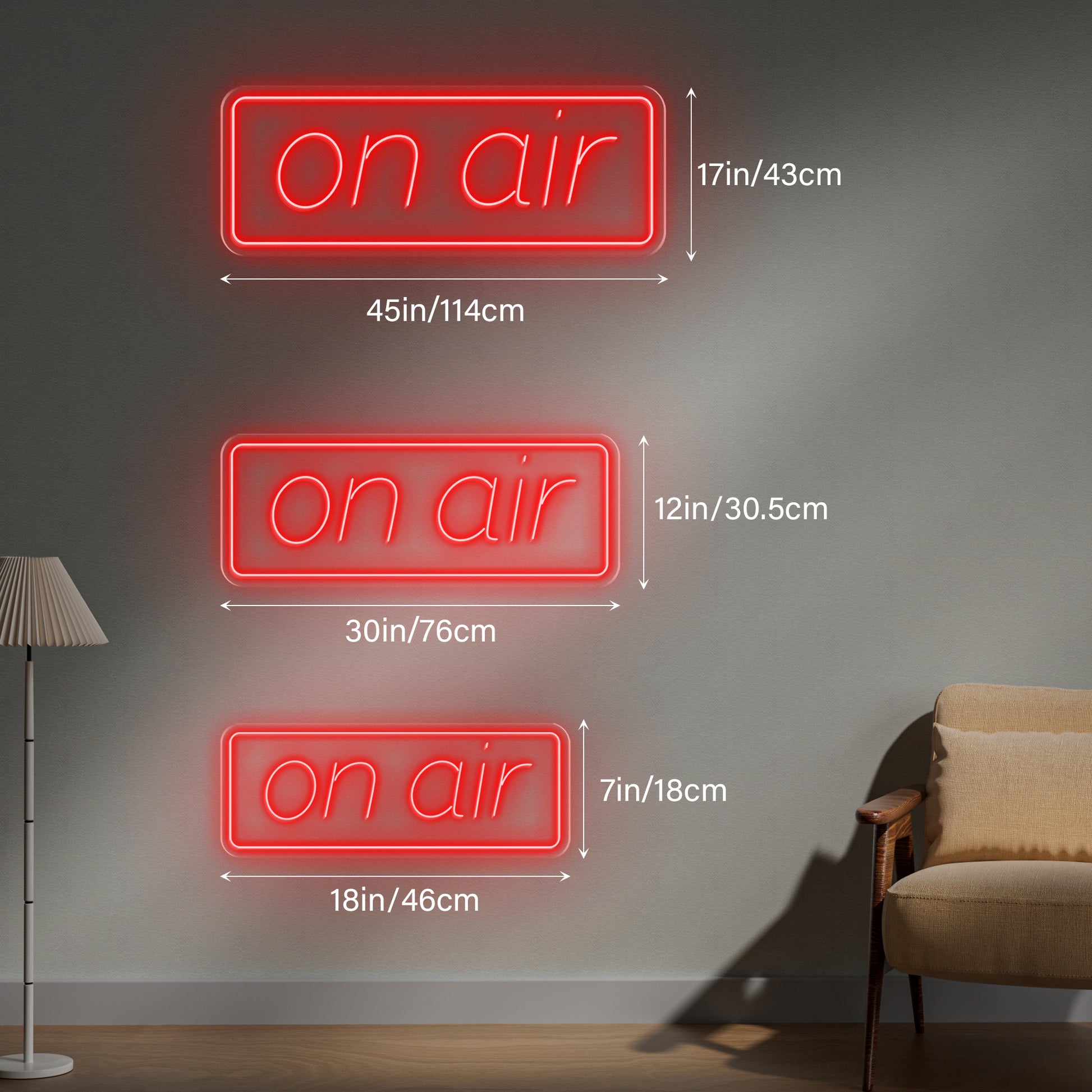 On Air Neon Sign for Live Streaming Gaming Studio Backdrop