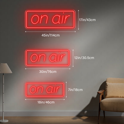 On Air Neon Sign for Live Streaming Gaming Studio Backdrop